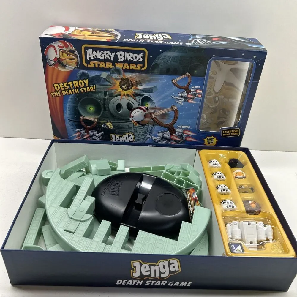 Angry Birds: Star Wars – Jenga‎ Death Star Game Hasbro Complete Great Condition